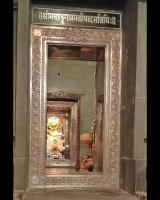 Night Mangalaarti at Hodi Samadhi. H.H.Swamiji observing from Sandhya Mantapa
